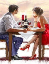 Load image into Gallery viewer, Paint by numbers | Romantic dinner | intermediate romance | Figured'Art