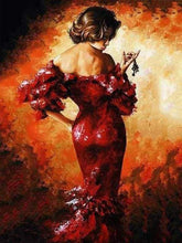 Load image into Gallery viewer, paint by numbers | Woman in sexy Red | advanced romance | FiguredArt
