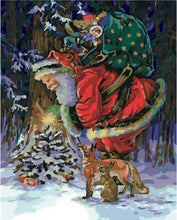 Load image into Gallery viewer, paint by numbers | Santa Claus carrying Gifts | intermediate landscapes | FiguredArt