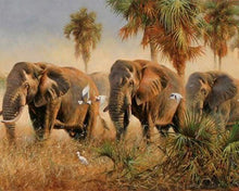Load image into Gallery viewer, paint by numbers | Wild elephants | advanced animals elephants | FiguredArt
