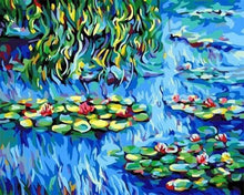 Load image into Gallery viewer, paint by numbers | Lilies in the water | intermediate landscapes | FiguredArt