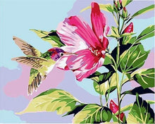 Load image into Gallery viewer, paint by numbers | Small Hummingbird in Flowers | animals beginners birds easy flowers | FiguredArt