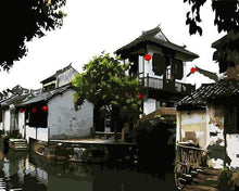 Load image into Gallery viewer, paint by numbers | Small town in Japan | cities intermediate | FiguredArt