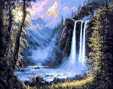 Load image into Gallery viewer, paint by numbers | Waterfall view | advanced landscapes | FiguredArt