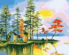 Load image into Gallery viewer, paint by numbers | Lake Villa | easy landscapes | FiguredArt