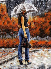 Load image into Gallery viewer, paint by numbers | Sexy woman under the umbrella | advanced romance | FiguredArt