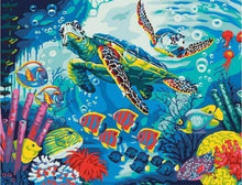 Load image into Gallery viewer, paint by numbers | Turtles and Fishes | animals easy fish turtles | FiguredArt