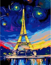 Load image into Gallery viewer, paint by numbers | Multicolor Eiffel Tower | cities intermediate | FiguredArt