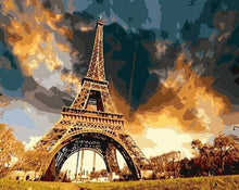 Load image into Gallery viewer, paint by numbers | Eiffel Tower in the Storm | cities intermediate | FiguredArt