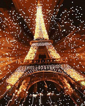 Load image into Gallery viewer, paint by numbers | Glittering Eiffel Tower | cities intermediate | FiguredArt