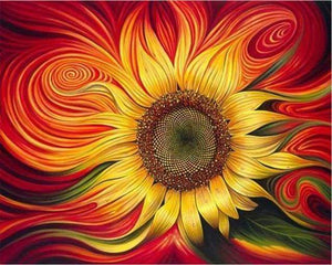 Paint by numbers - Red Sunflower – Figured'Art
