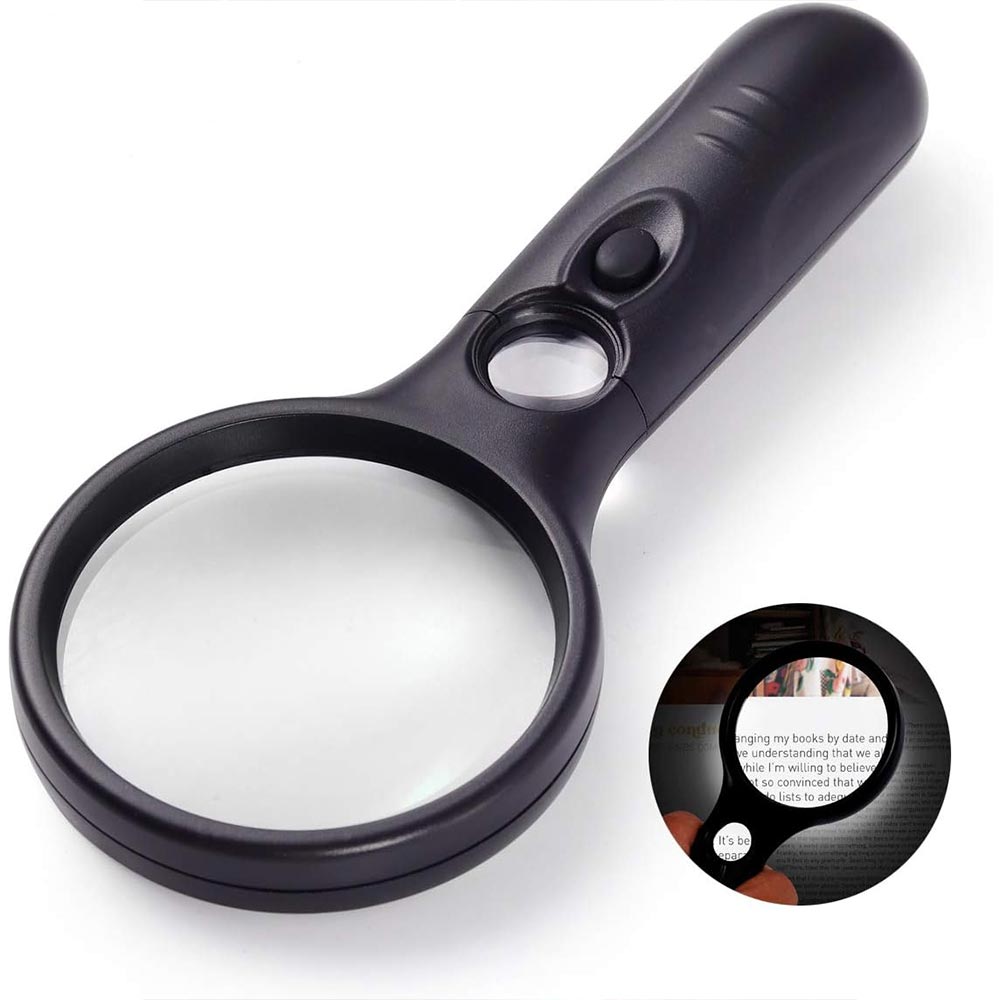 Diamond Painting LED Magnifying Glass with 10/20x magnification accessory.