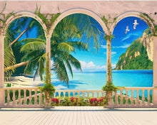 Load image into Gallery viewer, paint by numbers | Villa in tropical bay | intermediate landscapes | FiguredArt