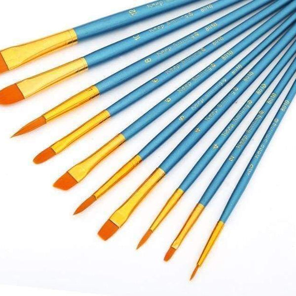 paint by numbers | 10pcs Paint Brush Kit for Acrylic oil Painting and Watercolor | others | FiguredArt