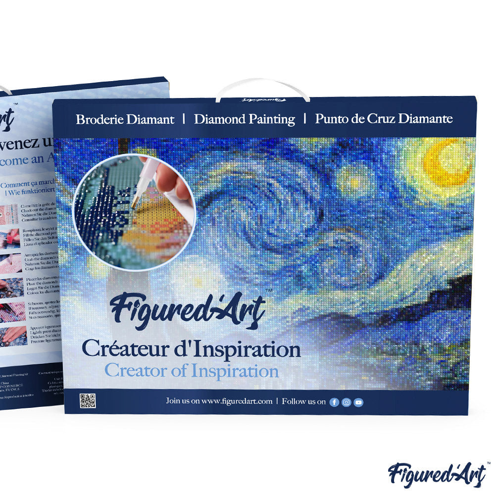 Diamond Painting Framed Packaging - Mountain Cabin and Cascade