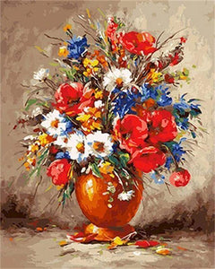 paint by numbers | multi flowers bouquet | new arrivals flowers intermediate | FiguredArt