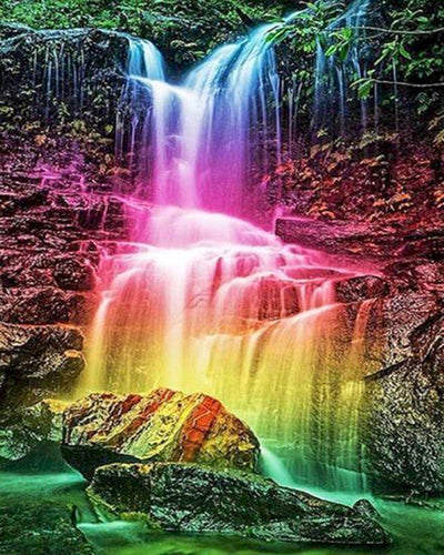 paint by numbers | magical waterfall | new arrivals landscapes intermediate | FiguredArt