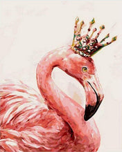 Load image into Gallery viewer, paint by numbers | royal flemish pink | new arrivals animals birds flamingos intermediate | FiguredArt