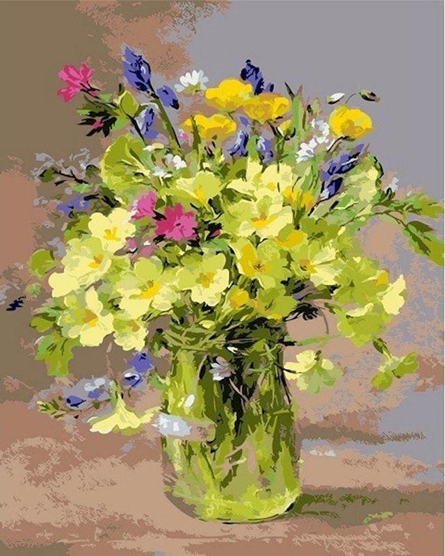 paint by numbers | bouquet of yellow flowers | new arrivals flowers intermediate | FiguredArt