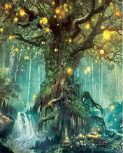 Load image into Gallery viewer, paint by numbers | fairy tree | new arrivals landscapes forest advanced | FiguredArt