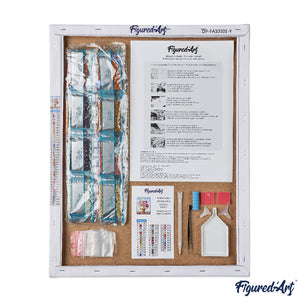 Diamond Painting Kit with Frame Back View - Tree of Life