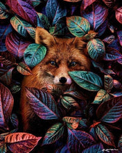 Load image into Gallery viewer, paint by numbers | fox and foliage | new arrivals animals foxes advanced | FiguredArt