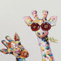 Duo of Pop Art Giraffes