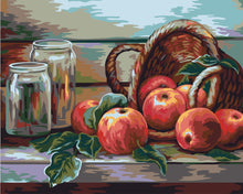 Load image into Gallery viewer, Paint by Numbers - Basket of red apples and jars