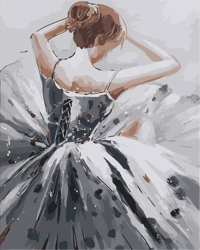 Dancer and Grey Dress