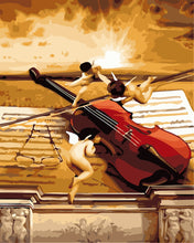 Load image into Gallery viewer, Paint by Numbers - Little angels and violin