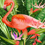 Pink Flamingo Amidst Leaves