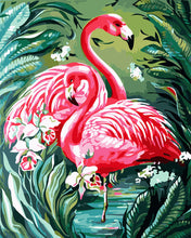 Load image into Gallery viewer, Lovely Pink Flamingos and Foliage