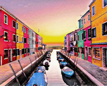 Load image into Gallery viewer, Paint by numbers | Burano in Italy | intermediate cities | Figured&#39;Art