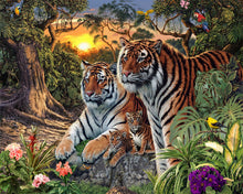 Load image into Gallery viewer, Paint by numbers | Tiger family | animals advanced forest new arrivals landscapes tigers | Figured&#39;Art