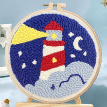 Load image into Gallery viewer, Punch Needle Kit - Lighthouse at Night