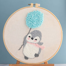 Load image into Gallery viewer, Punch Needle Kit - Penguin with a Dandelion