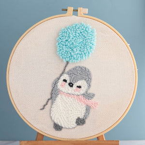 Punch Needle Kit - Penguin with a Dandelion