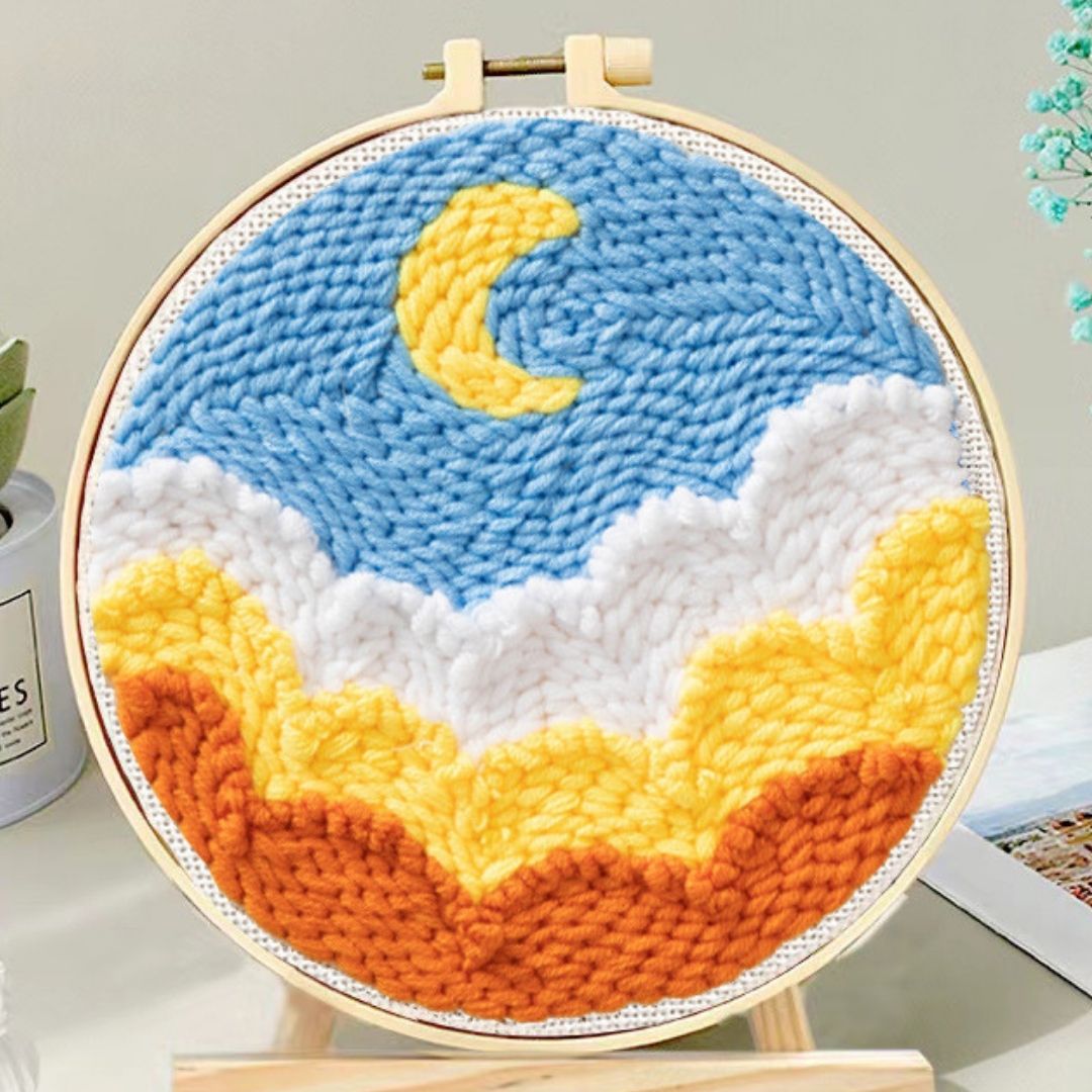 Punch Needle Kit - Sun and Moon – Figured'Art