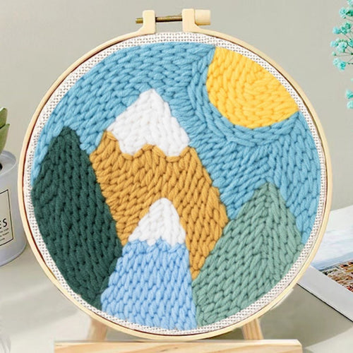 Punch Needle Kit - Snowy Mountains