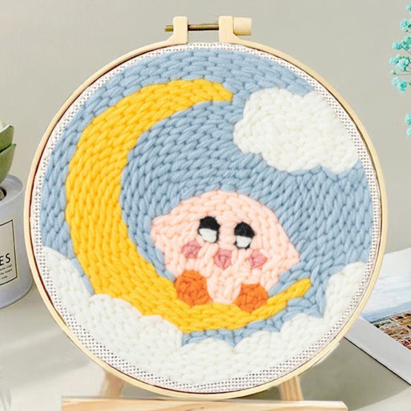Punch Needle Kit - Bird on a Crescent Moon