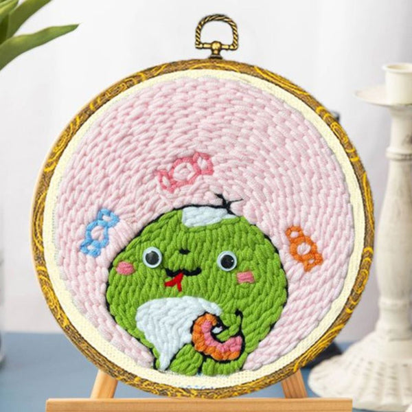 Punch Needle Kit - Little Snake with a Donut