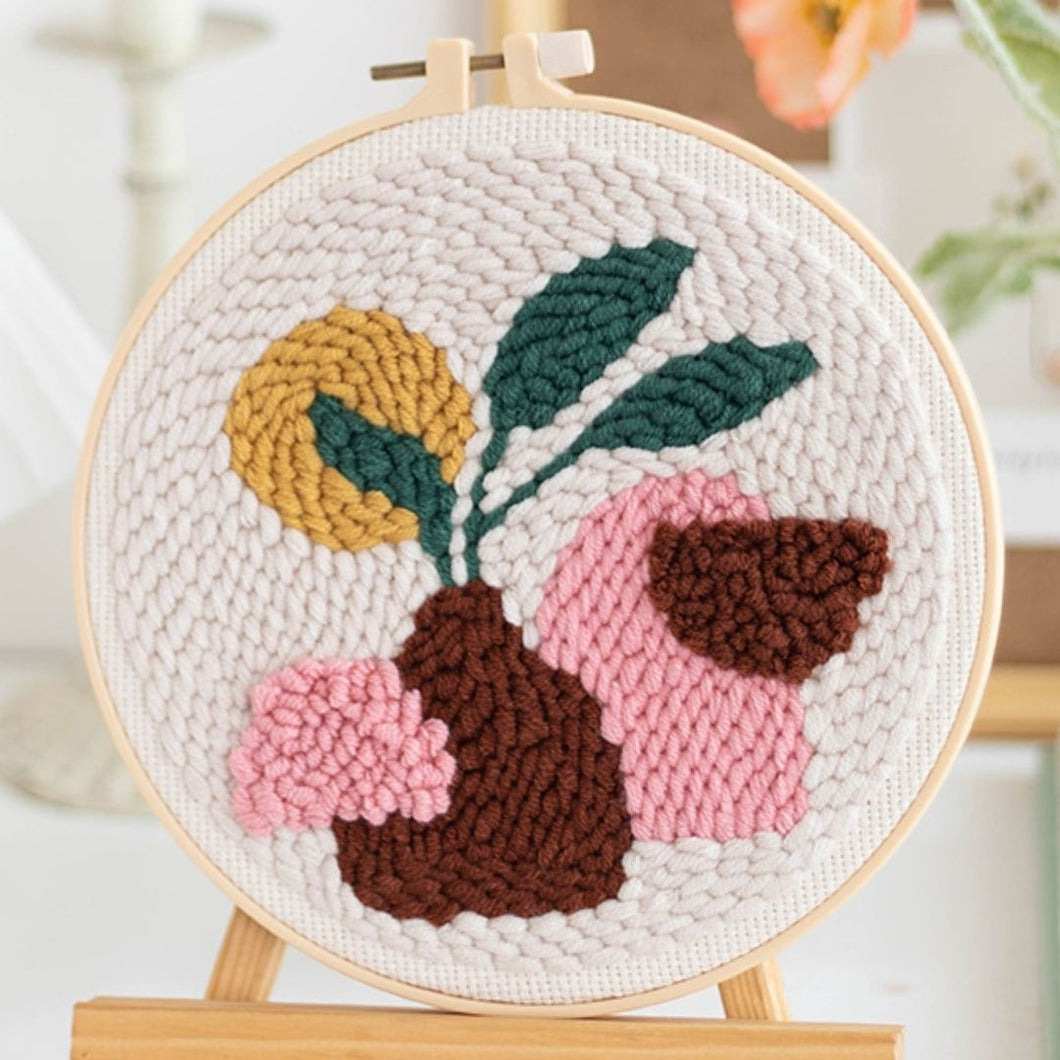 Punch Needle Kit - Brown Potted Plant
