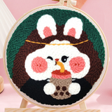 Punch Needle Kit - Bubble Tea Bunny