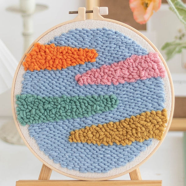 Punch Needle Kit - Colorful Clouds