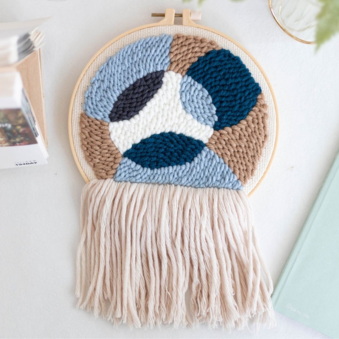 Punch Needle Kit - Blue Dots
