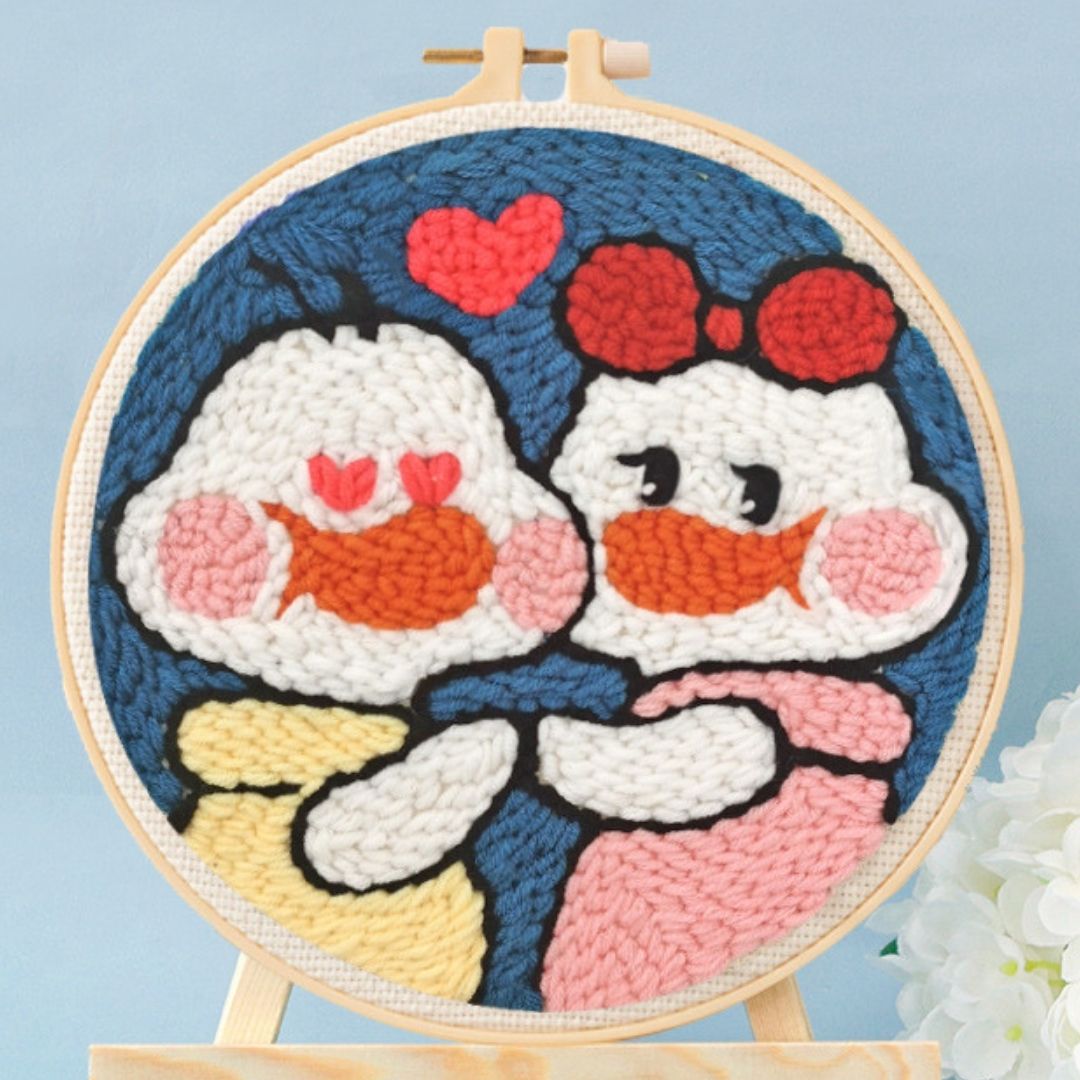 Punch Needle Kit - Ducks in Love