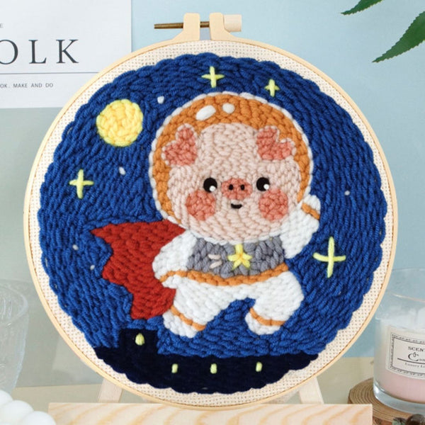 Punch Needle Kit - Super Cosmonaut Pig