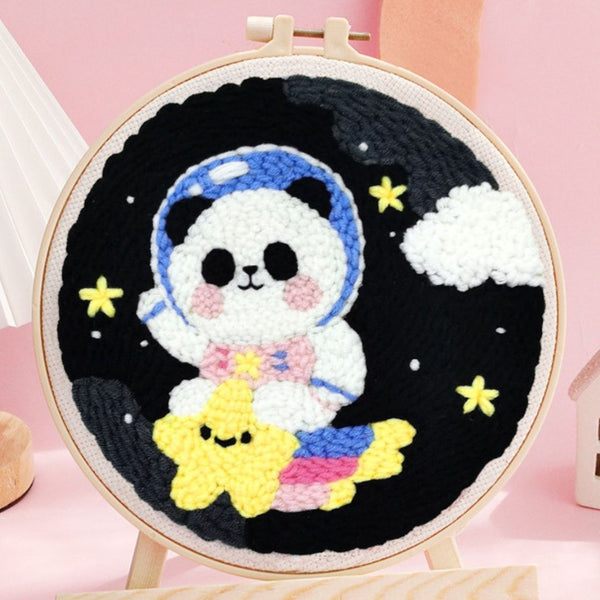 Punch Needle Kit - Cosmonaut Panda