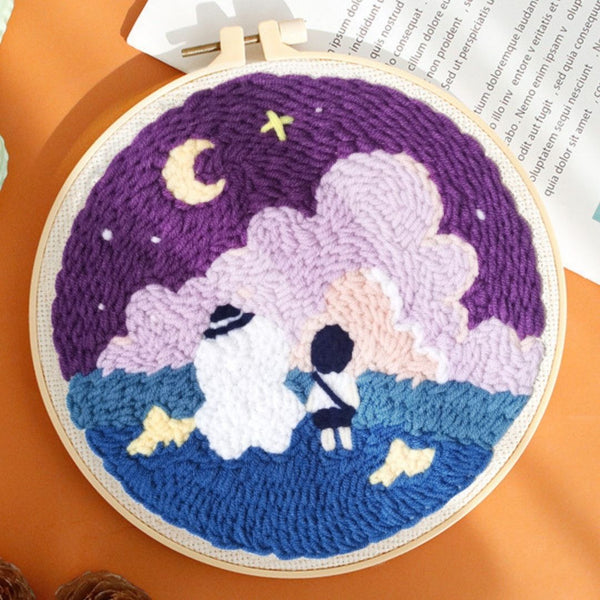 Punch Needle Kit - A Walk under the Moon