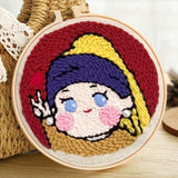 Punch Needle Kit - Little Girl with Pearls